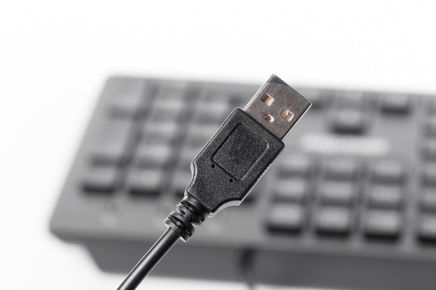 Close-up van een USB-kabel