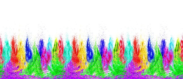 Foto close-up van een veelkleurig abstract patroon tegen een witte achtergrond