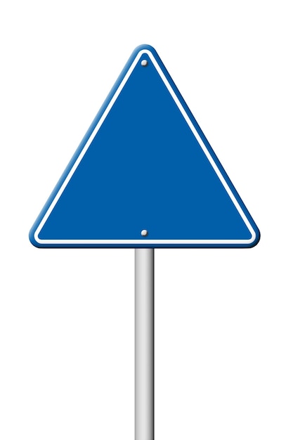 Close-up van een verkeersbord op een witte achtergrond