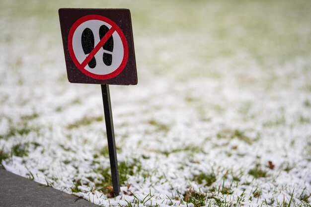 Foto close-up van een verkeersbord