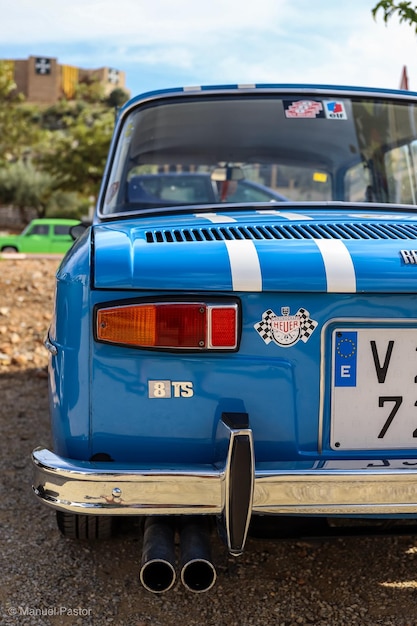 Foto close-up van een vintage auto