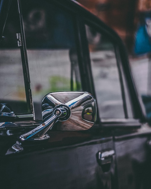 Close-up van een vintage auto
