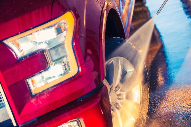 Foto close-up van een vintage auto