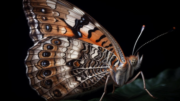 Close-up van een vlinder op een bloem ultra gedetailleerde professionele fotografie