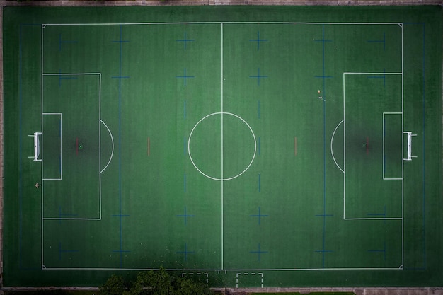 Close-up van een voetbalstadion