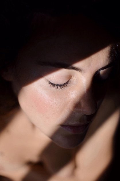 Close-up van een vrouw