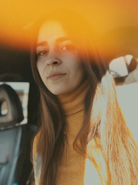 Foto close-up van een vrouw