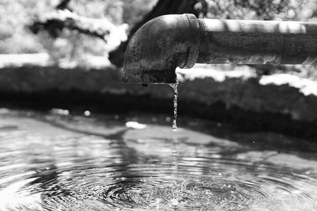 Foto close-up van een waterdruppel