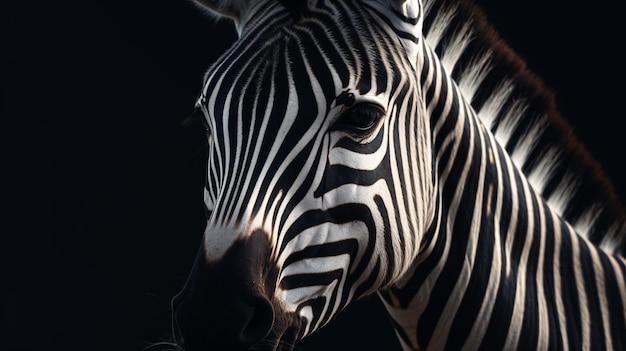 Foto close-up van een zebra, een wild dier.