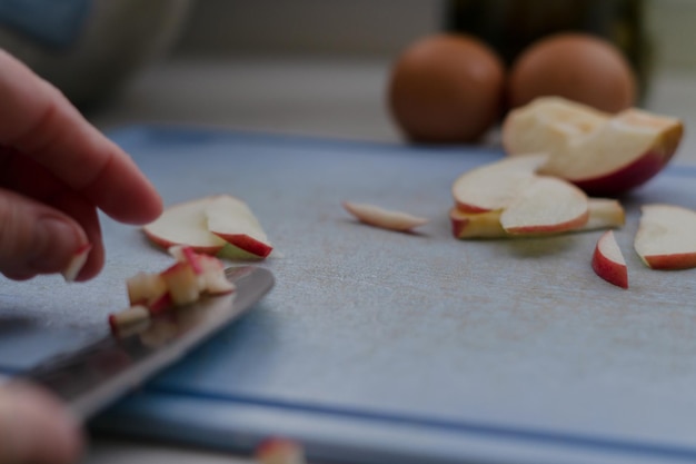 close-up van enkele appelsalades