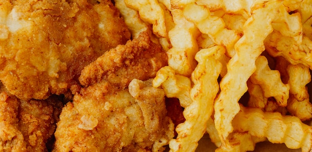 Foto close-up van fish and chips