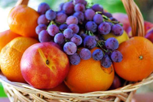 Close-up van fruit in een mand