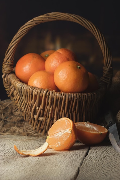 Close-up van fruit in een mand