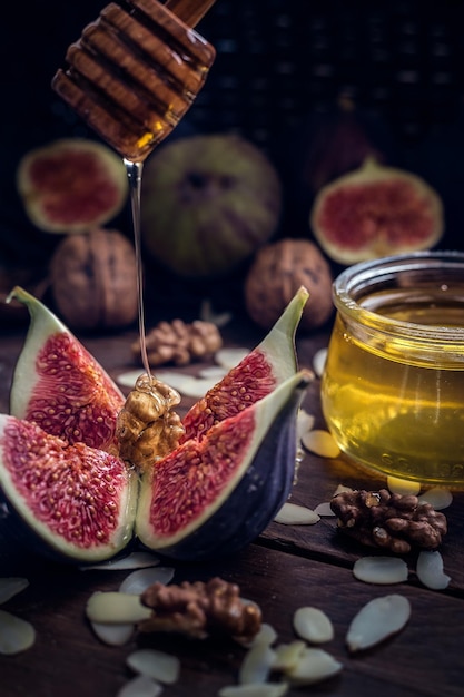 Close-up van fruit op tafel