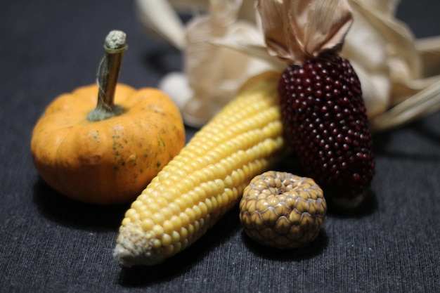 Foto close-up van fruit op tafel