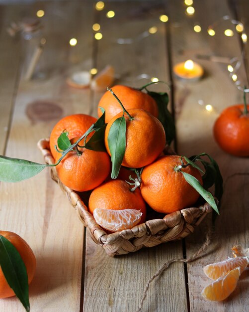 Foto close-up van fruit op tafel