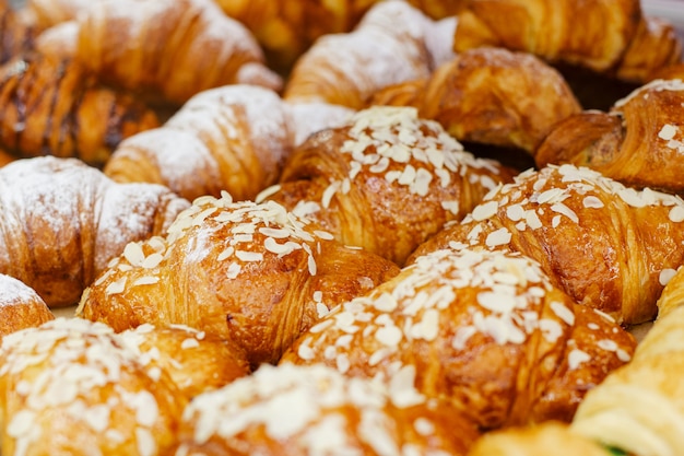 Close-up Van Gebakken Gebak. croissants