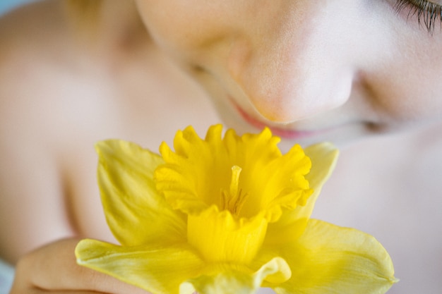 Close-up van gele bloem