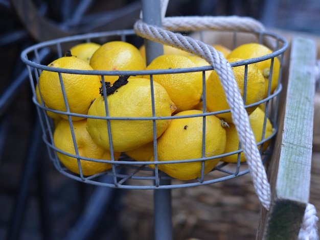 Foto close-up van gele vruchten