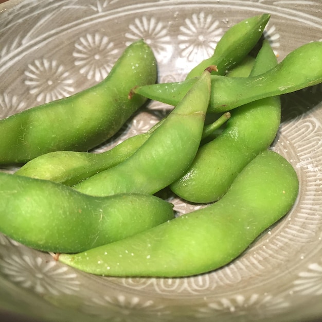 Close-up van groene chilipepers