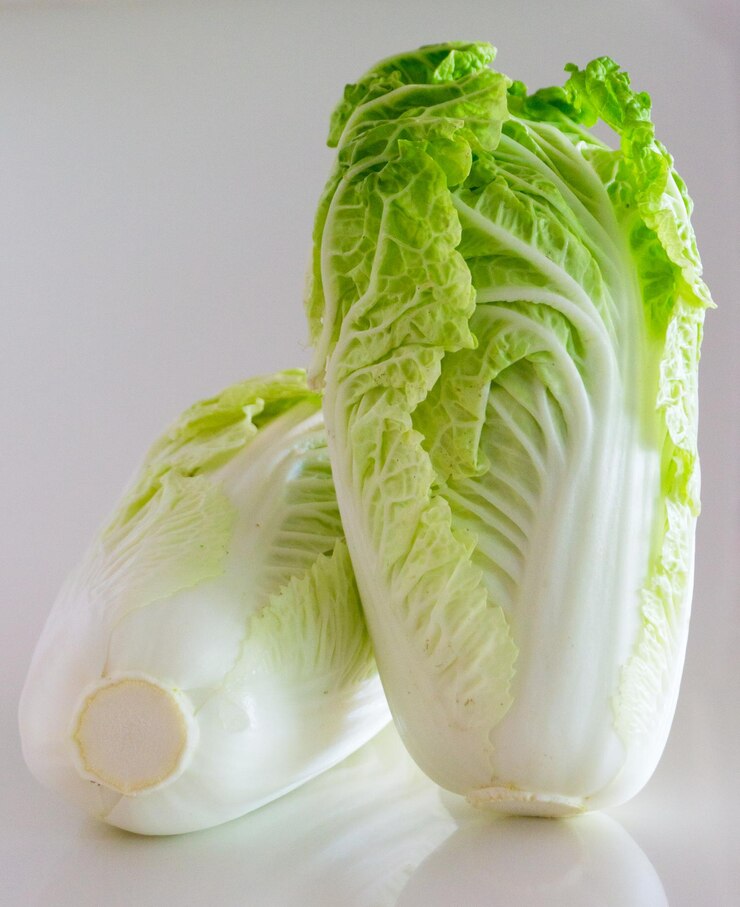 Foto close-up van groente tegen een witte achtergrond