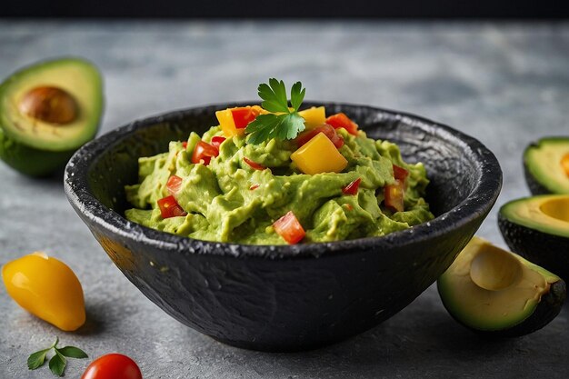 Close-up van Guacamole Bowl met avocado