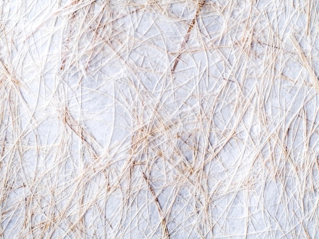 Close-up van handgemaakte papieren textuur vezel plant natuur gevoel achtergrond met blad