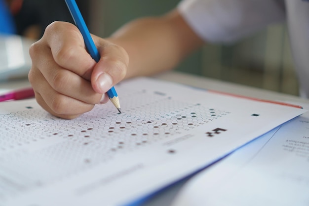 Foto close-up van handschrift op papier