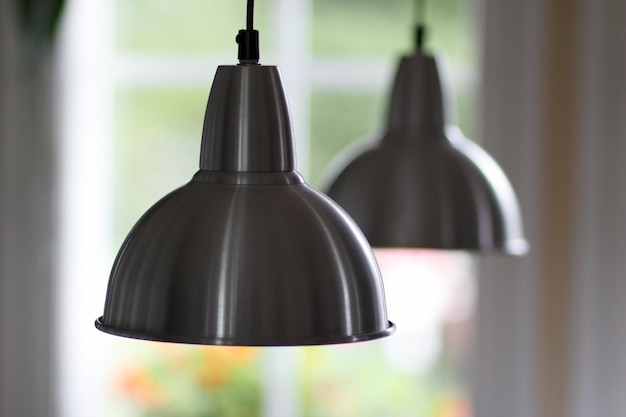 Close-up van hanglampen thuis