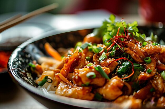 Foto close-up van heerlijk eten in een restaurant