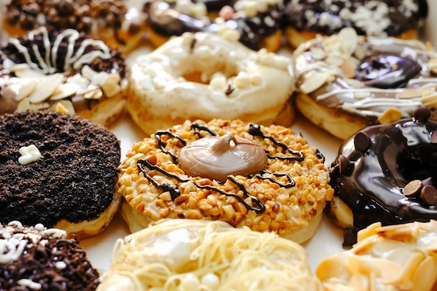 Close-up van heerlijke donuts.