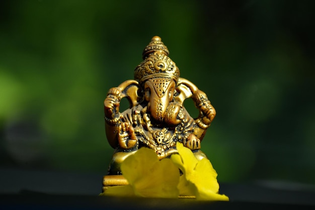 Foto close-up van het ganesha standbeeld