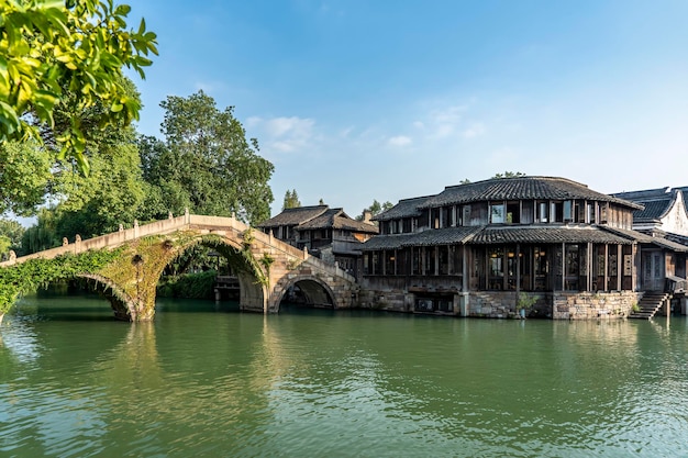 Close-up van het landschap van Wuzhen China