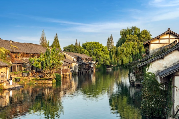 Close-up van het landschap van Wuzhen China