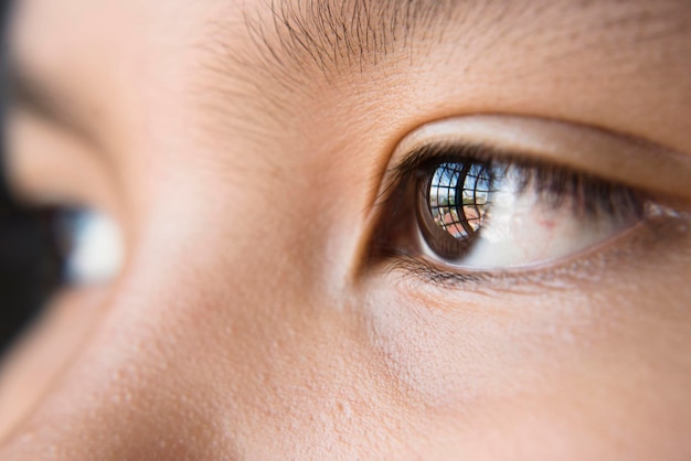 Close-up van het menselijk oog