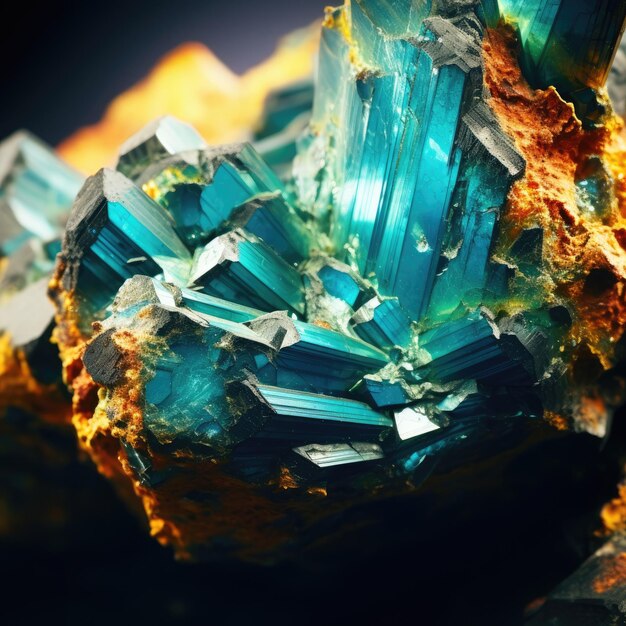 Close-up van het mineraal chrysocolla