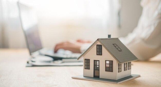 Foto close-up van het modelhuis