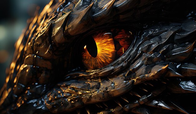 Close-up van het oog van de draak