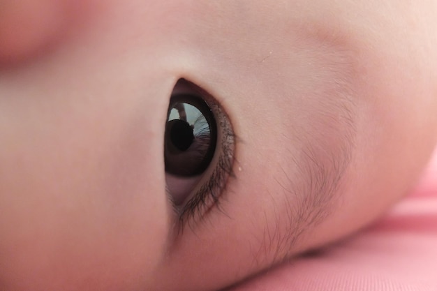 Close-up van het oog van een baby