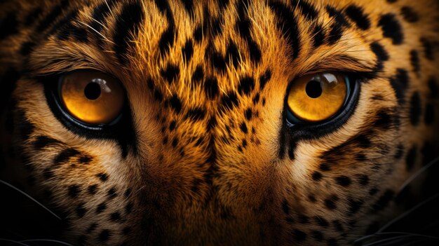 Foto close-up van het oog van een wilde cheetah