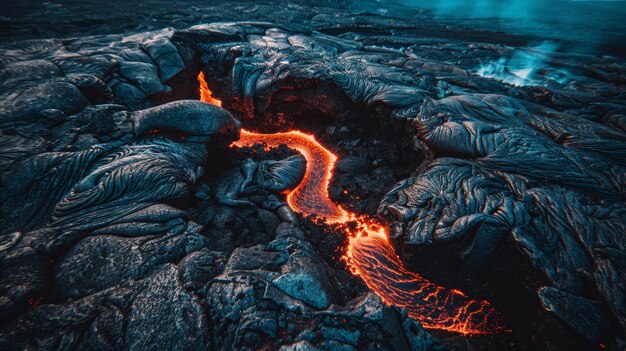 Foto close-up van het oppervlak van de lava abstract achtergrond