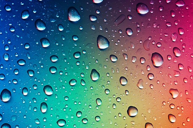 Foto close-up van het raam met regendruppels