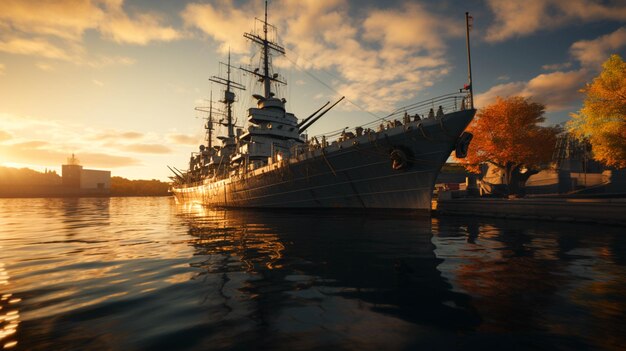 Close-up van het slagschip USS Maine