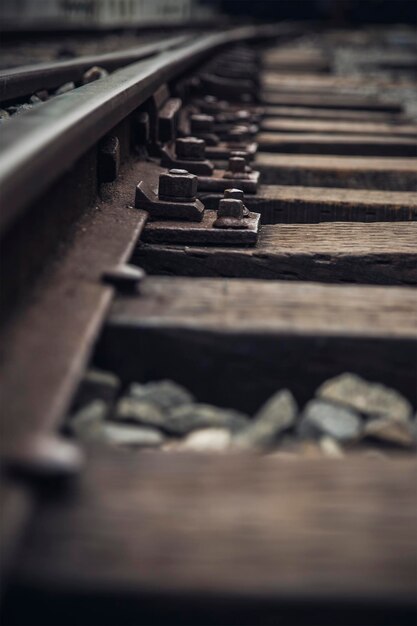 Foto close-up van het spoor