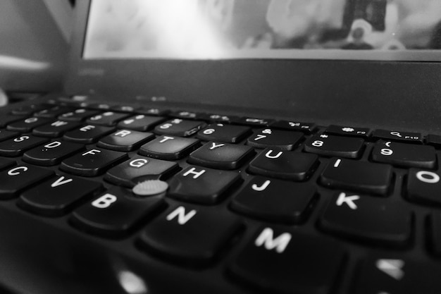 Foto close-up van het toetsenbord van de computer