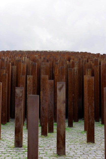 Close-up van hout tegen de lucht