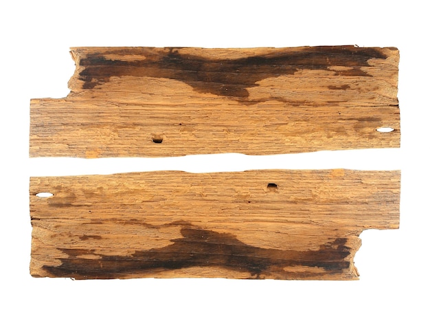 Close-up van hout tegen een witte achtergrond