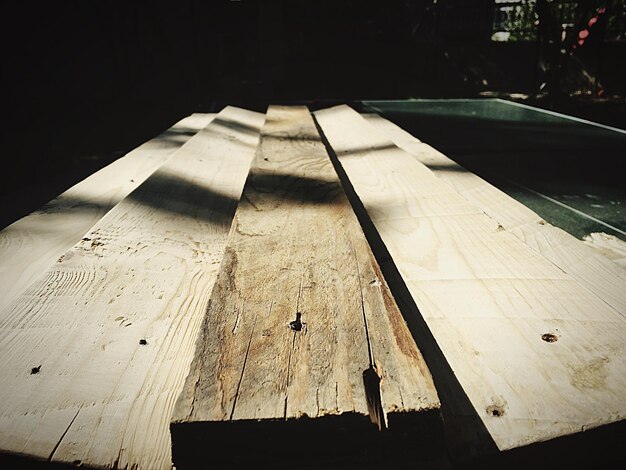 Foto close-up van houten planken