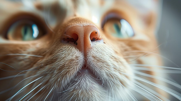 Close-up van kat kat gezicht kat neus portret van een kat close-up