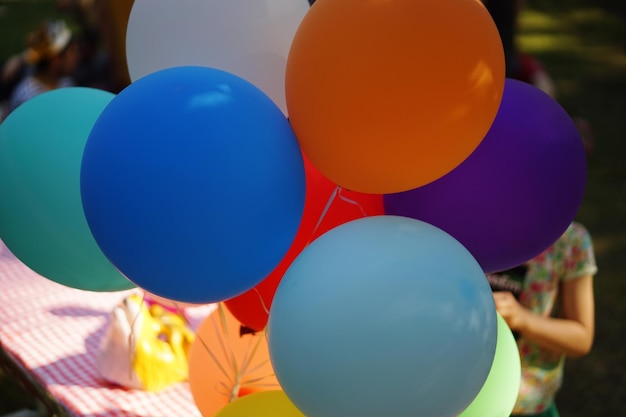 Close-up van kleurrijke ballonnen